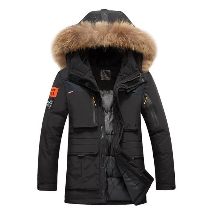 Doudoune Noir Homme Doudoune de Marque Doudoune Capuche Col de