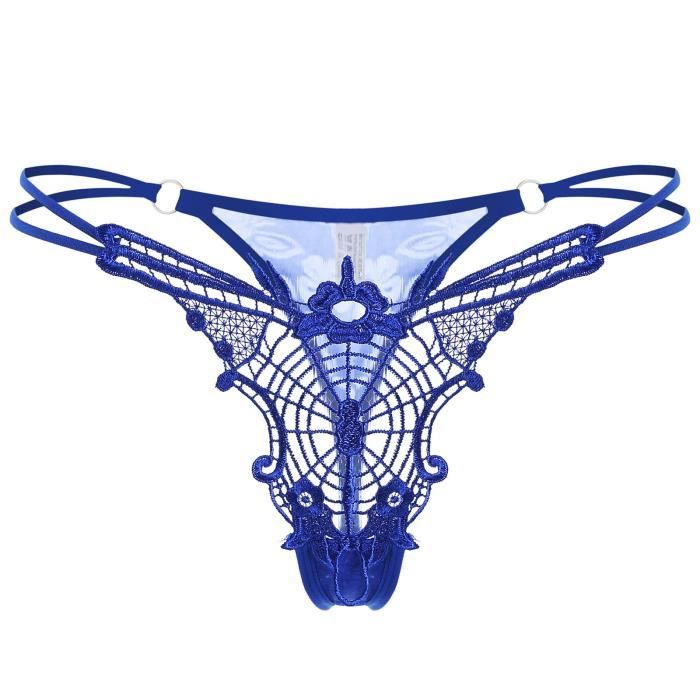 String Tanga Pour Femme Lady Thong Sexy Dentelle Bleu Bleu Cdiscount PrêtàPorter