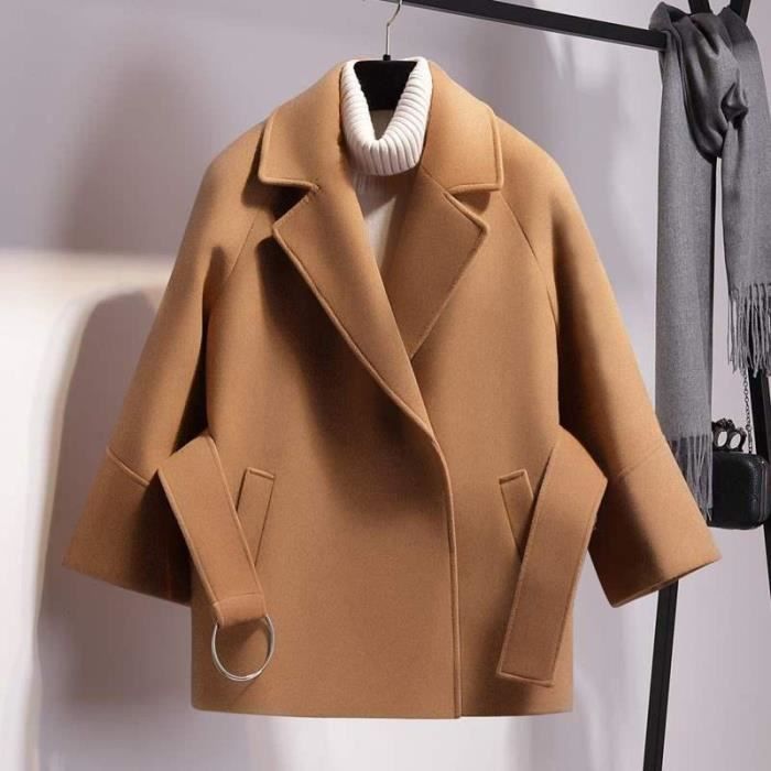 Manteau court deals cintré femme