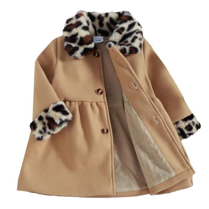 Vêtements bébé filles Infant fourrure hiver chaud manteau d'extérieur manteau épais 0 ~ 24 mois 