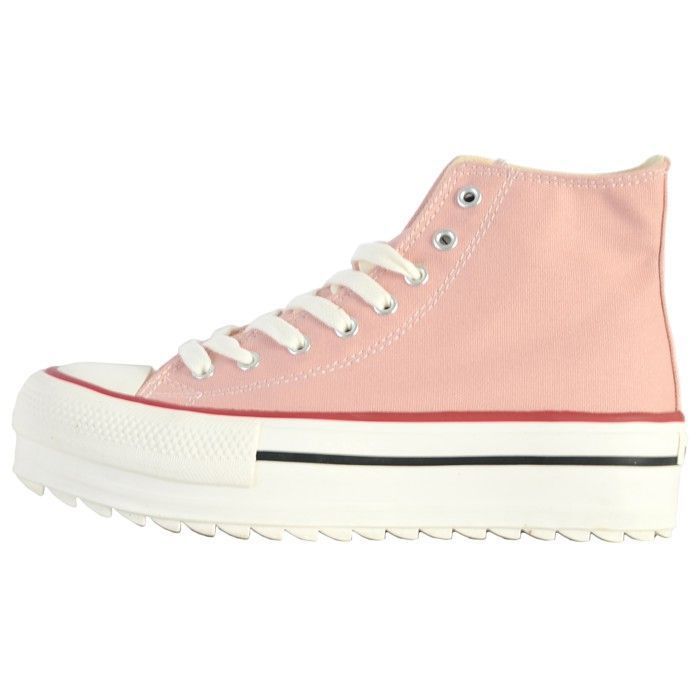Basket Montante VICTORIA 1061121 Rose Toile de coton