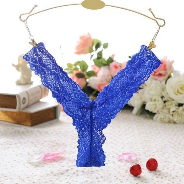 Culotte Sexy en dentelle pour femmes, sous vêtement, String, noir, t ...