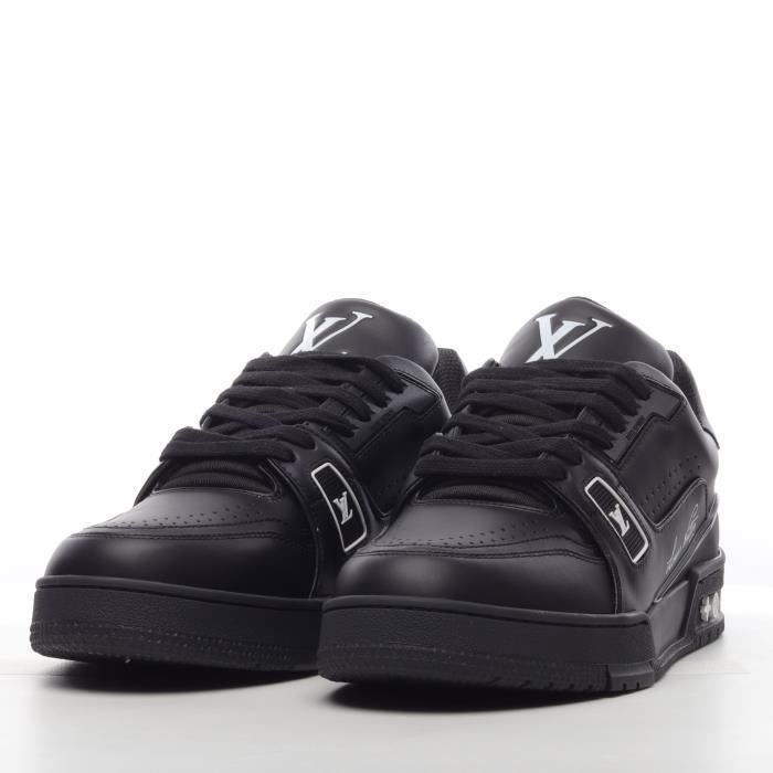 LV Trainer Sneaker Low BASKETS Homme Femme noir Sz-36 Sy1