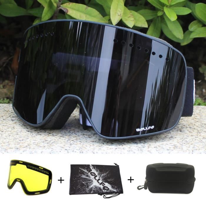 Masque - lunettes ski,Lunettes de Ski Double couche UV400,grand cadre