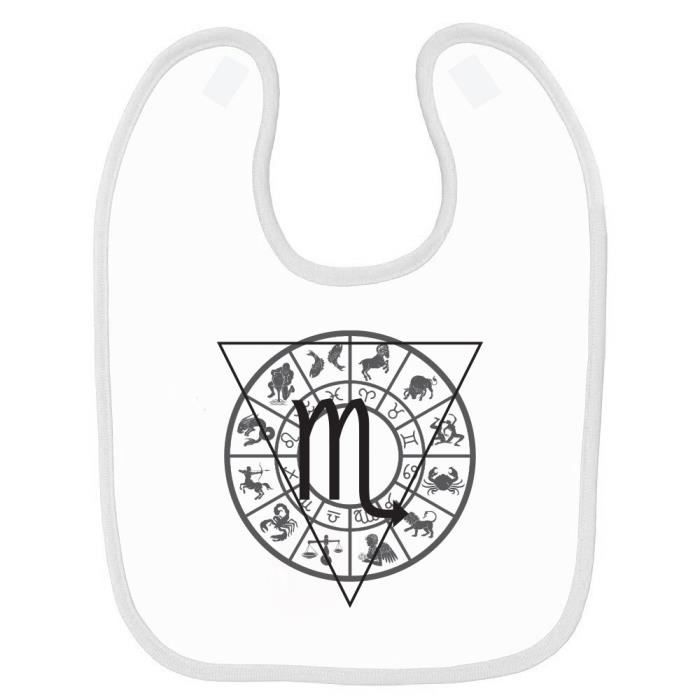 Bavoir Bebe Signe Astrologique Cercle Scorpion Blanc Cdiscount Puericulture Eveil Bebe