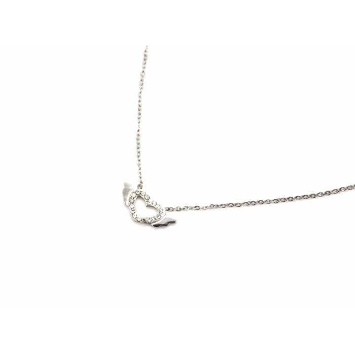 Ensemble 2 Colliers Homme Acier Inox - Chaînes Fine & Large 55cm/60cm Avec Pendentif Rectangle