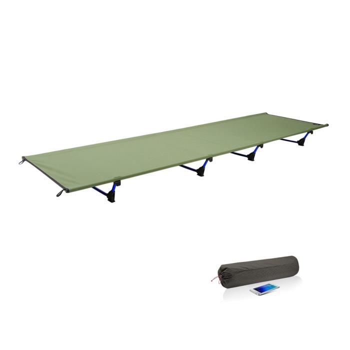 Lit Camping Pliable Lit De Camp Pliable Drumm 190x62x42 Cm - Transat, Chaise Longue, Pour Jardin, Camping, Randonnée