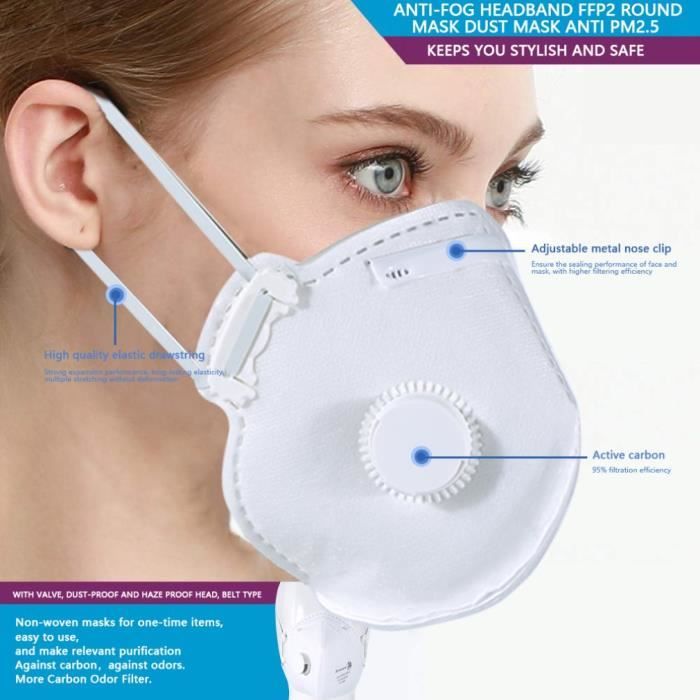 masque avec valve anti virus