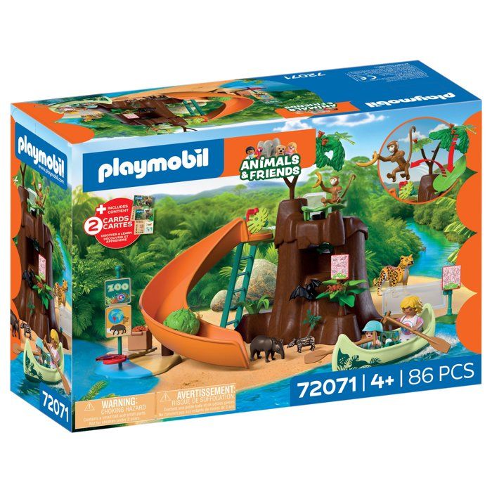 PLAYMOBIL 72071 Zoo : Au cœur de la jungle univers miniature 86 pièces dès 4 ans