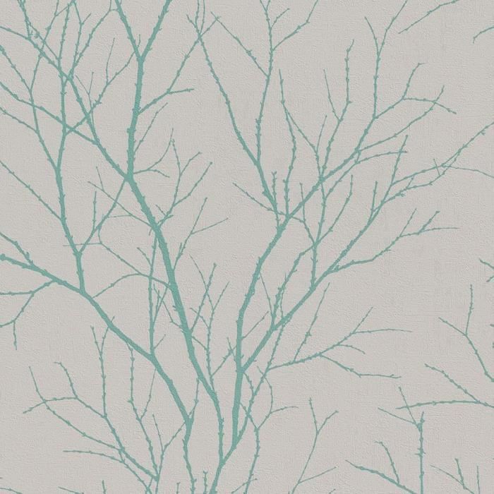 Avoir Images Rasch Papier Peint Avec Motif De Rameaux D Arbre Gris Et Bleu dernière par