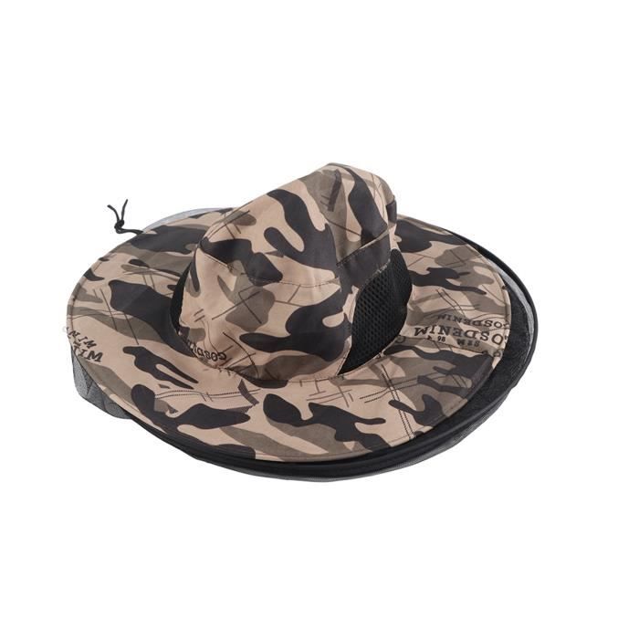Lot 2 Filets Anti-moustiques Tête Avec Chapeau – Respirant, Léger, Pour Jardin, Camping, Pêche, Randonnée