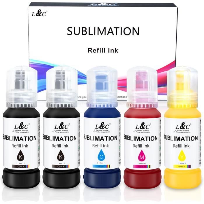 Encre Sublimation Hiipoo 500ml - 4 Couleurs Pour Imprimantes ET/WF Series - Transfert Thermique Encre Sublimation Hiipoo 500ml - 4 Couleurs Pour Imprimantes ET/WF Series - Transfert Thermique