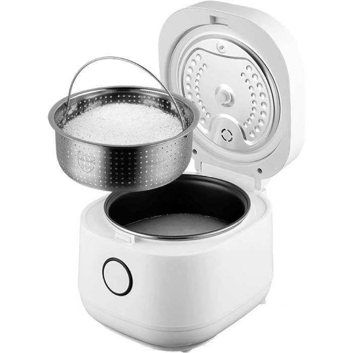 Cuiseur à Riz 3L Faible En Sucre WuDLi - 5 Fonctions, Minuterie 24h, Maintien Au Chaud 8h - Avec Panier Vapeur Inox