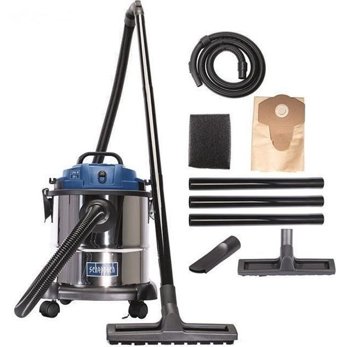 Aspirateur eau et poussi re Scheppach NTS20 Cuve inox 20L