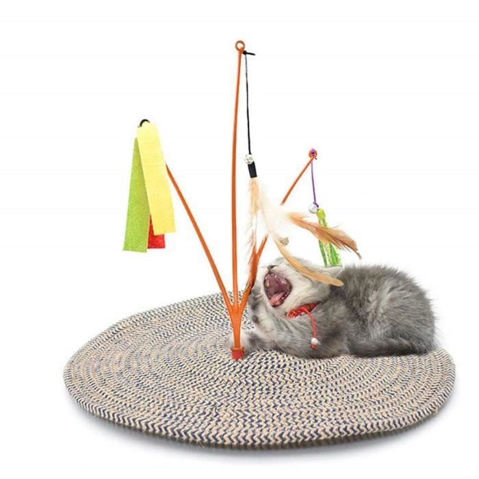 Jouet Chat Plume Jouet Chat Teaser Plume Table A Gratter Pour Chat En Feutre De Corde De Coton Tampon De Bloc Notes Innovant Pour Cdiscount Animalerie