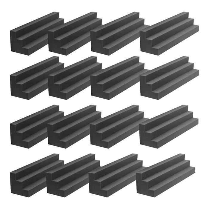 Lot de 2 Pièges à basses WAVE-F acoustiques décoratifs 50x50x10 cm - MDF perforé laminé, tissu Lot de 2 Pièges à basses WAVE-F acoustiques décoratifs 50x50x10 cm - MDF perforé laminé, tissu
