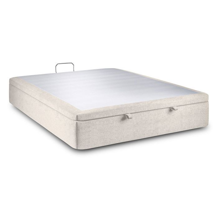 Sommier Coffre Tissu Beige clair 180x200 H39cm Sommeil de plomb - Sommier en bois massif avec Pieds bois 10 cm Sommier Coffre Tissu Beige clair 180x200 H39cm Sommeil de plomb - Sommier en bois massif avec Pieds bois 10 cm