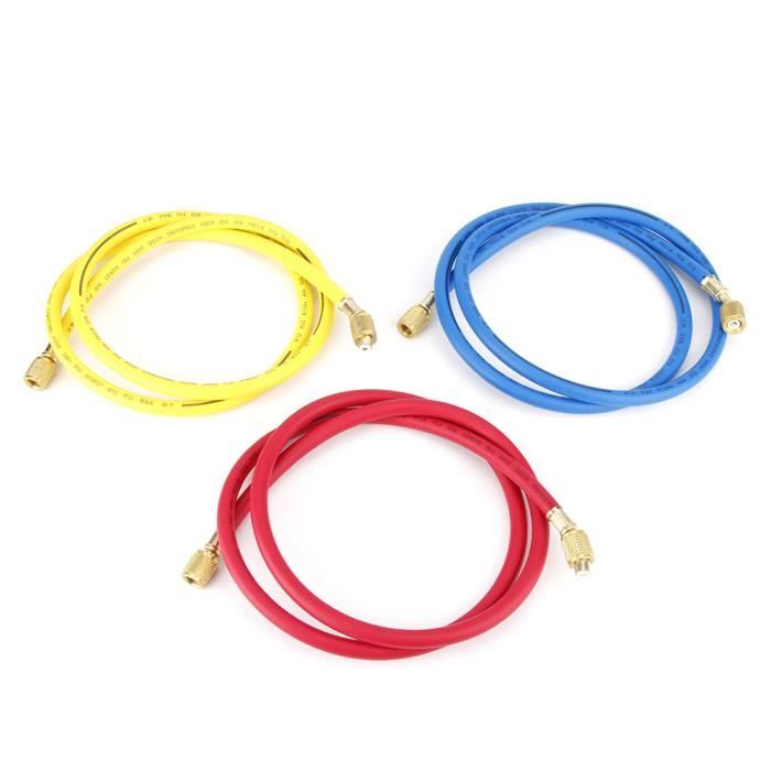 Tuyau Jauge Réfrigérant Qiilu - Manomètre R134A/R12/R22 Avec Ouvre-Bouteille