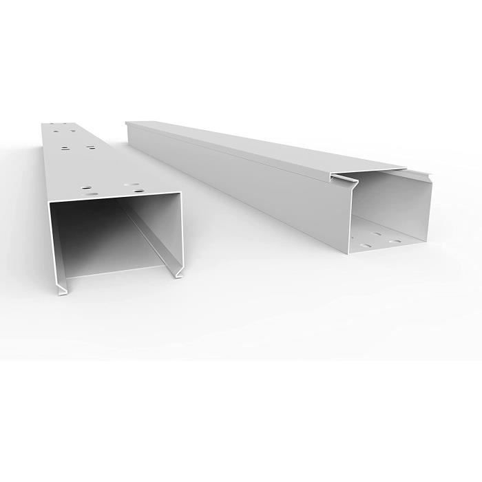 SCOS Smartcosat SCOSKK296 1 m Habrond kabelgoot (L x B x H 1000 x 90 x 20 mm, PVC, vloer, kanaal, zelfklevend) grijs