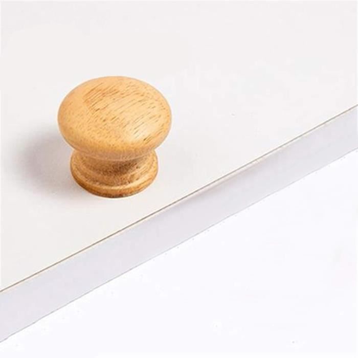 Poignées De Meuble En Bois Massif Hêtre – Lot De 2, Longueur 220 Mm, Style Naturel Élégant Pour Cuisine, Placard, Tiroir