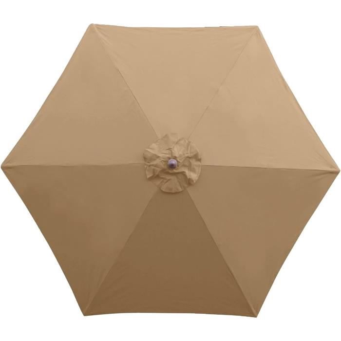 Chapeau De Parasol Plastique Noir - Remplacement Pour Parasol Terrasse, Plage, Facile à Installer