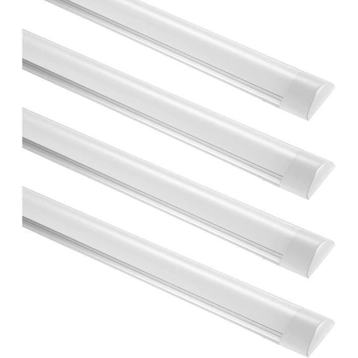 Réglette LED Neon 30cm 10W - 1200lm, 4500K Blanc Chaud | Pour Garage, Atelier, Bureau | Sans Plug Ni Terre - Sararoom