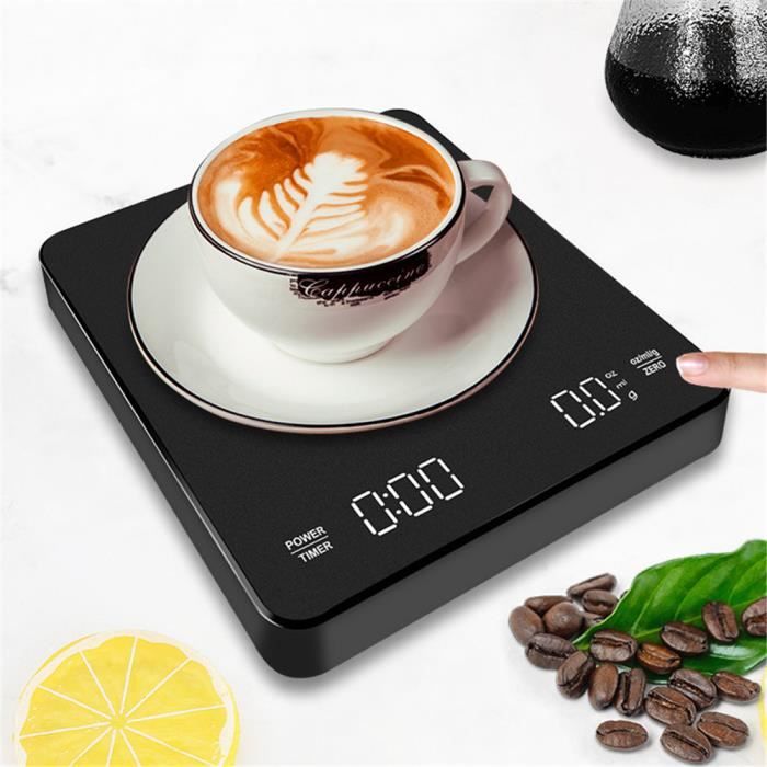 Balance à Café Numérique De Poche Avec Minuterie - Balance Cuisine Précise Goutte à Goutte Étanche