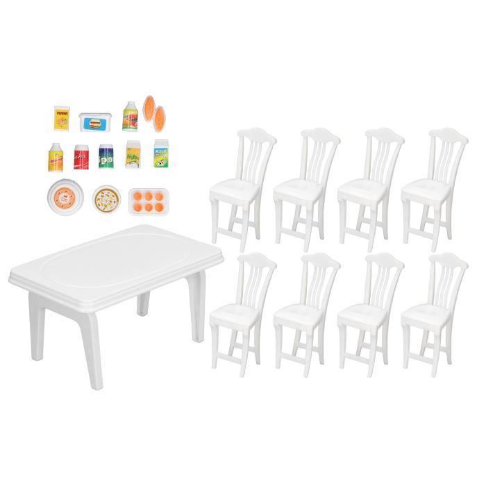 Maison De Poupée Robud - Ensemble De 28 Meubles Et Accessoires Blanc/rose Pour Chambre, Salon, Salle De Bain