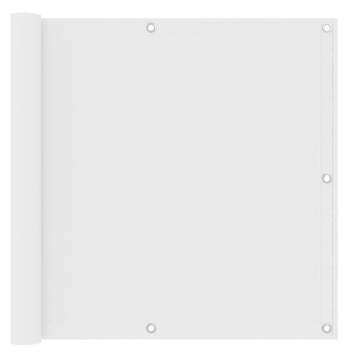 Vidaxl Écran de balcon Blanc 90x500 cm Tissu Oxford
