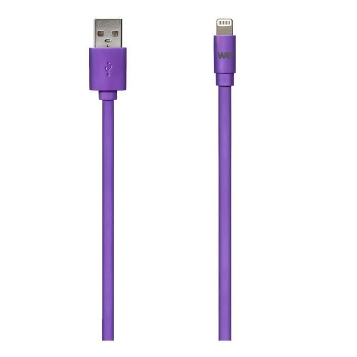 Câble Apple USBlightning plat Compatible avec iPhone: évite de faire des noeuds 1m en silicone