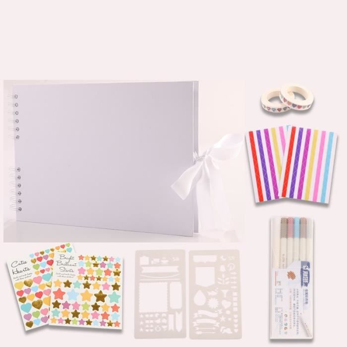 ALBUM PHOTO,White 29x21.5cmLivre de souvenirs pour Album Photo, 40