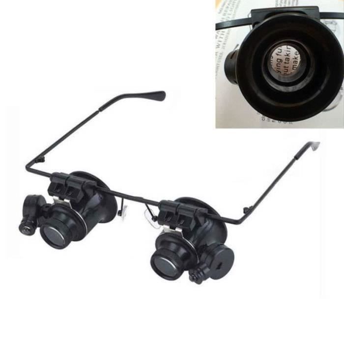 Loupe avec 2 LED Loupe Eclairante Loupe Frontale pour