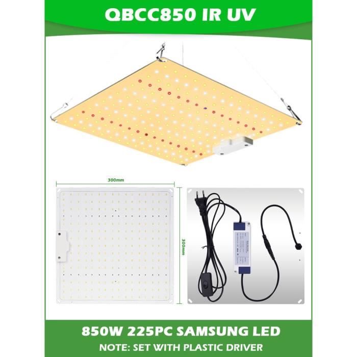 LAMPE DE CULTURE,QBCC850W IR UV-EU--Lampe horticole de croissance LED, 1200-1500W, Samsung LM281b +, Diodes, éclairage à spectre co