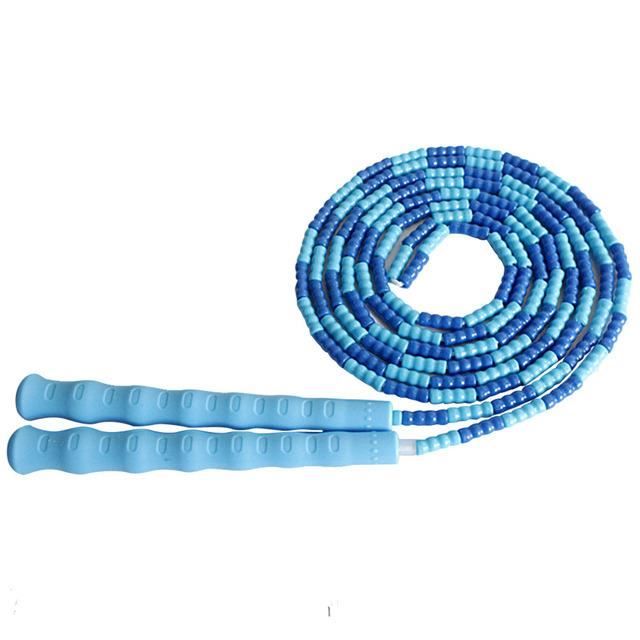 CORDE A SAUTER,BleuCorde à sauter longue, perles souples, non nouées, exercice de Fitness, Kit