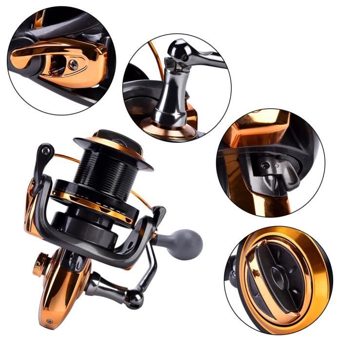 Moulinet 13 + 1BB 5.2:1 outil de pêche entièrement en métal à grande vitesse pour la pêche sur