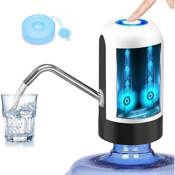 Distributeur D'Eau Électrique KitchenBoss - Pompe Bouteille USB Type-C Pour 3.8-18.9L, Noir