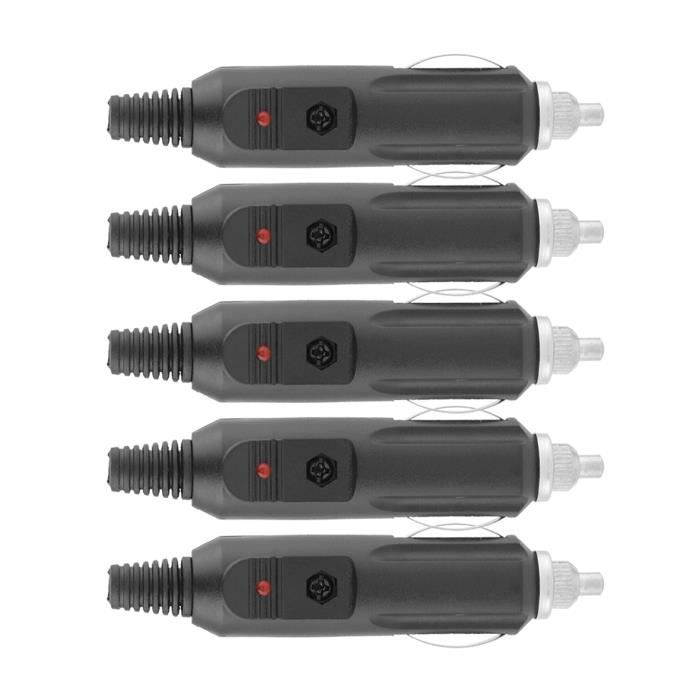 Lot De 2 Prises Allume-cigare 12V/24V Avec Fusible 15A - Pour Voiture, Camion, Bateau (Camecho)