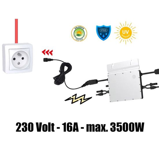 Câble De Raccordement BC-05 Pour Micro-onduleurs HMS - 5 M, Avec Connecteur Betteri BC01 Et Prise Schuko - 4