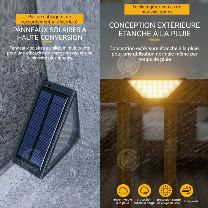 Éclairage Solaire Escalier - Triangle étanche Pour Pont Et Terrasse, Générique