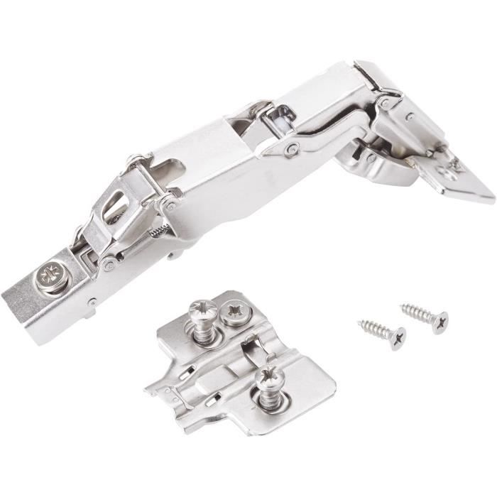 Lot 4 Charnières à Crampons Gedotec - Pot 35mm, Plongée 0mm | Pour Portes D'armoire, Meuble