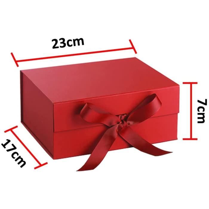 Rouge Boite Cadeau Coffret Cadeau Magnétique Boite Papier avec Ruban Grande  boîte-cadeau Pliante Présentation Anniversaire Em[~520] - Cdiscount Beaux- Arts et Loisirs créatifs