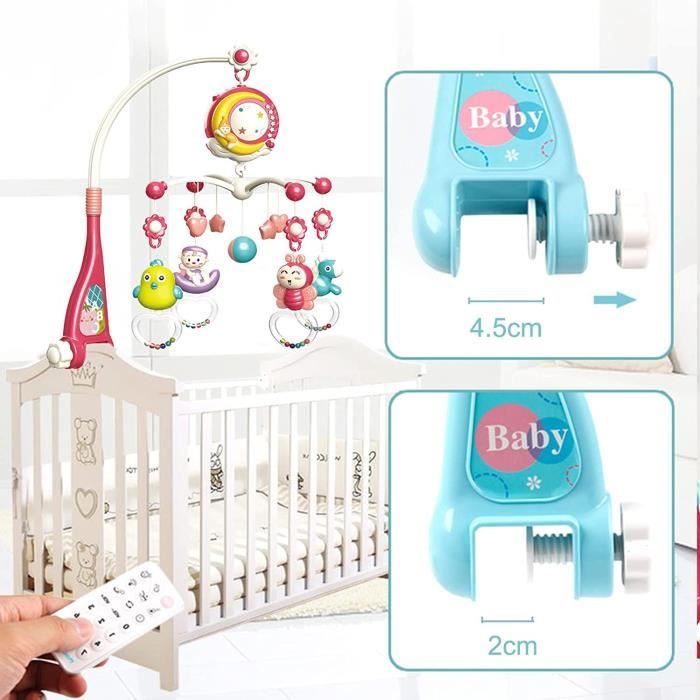 Lit bébé mobile  Hanging Baby Mobile pour berceau avec veilleuse
