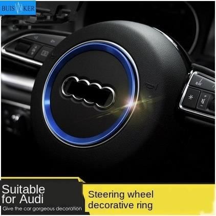 Anneau de couverture de décoration de cercle de moyeu de volant intérieur  de voiture, autocollant de garniture pour Audi A1 A3 S3 A4 A5 S5 A7 S7 Q3  Q5 TT, accessoires 