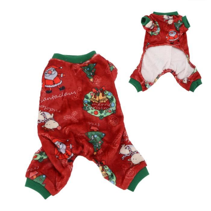 Drfeify Costume de Noël pour chien Costume de Noël pour animaux de