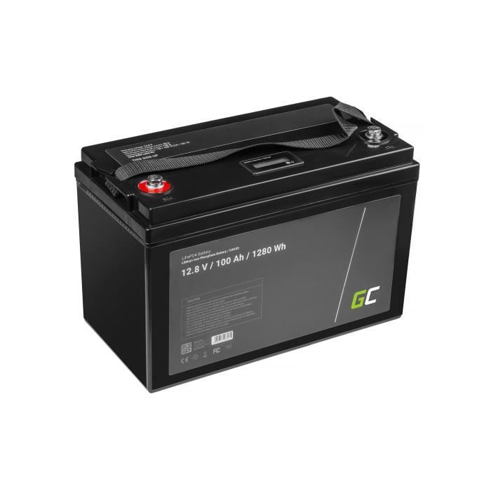 Green Cell® Batterie LiFePO4 100Ah 12.8V 1280Wh lithium fer