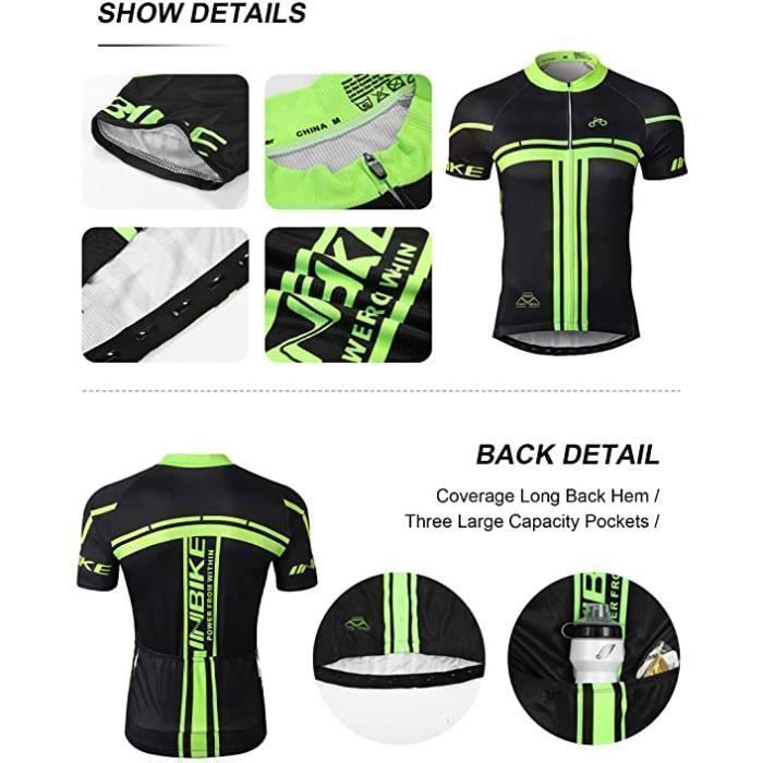 Tenue Cyclisme INBIKE Homme - Maillot Et Cuissard Rembourré - Respirant Manches Courtes