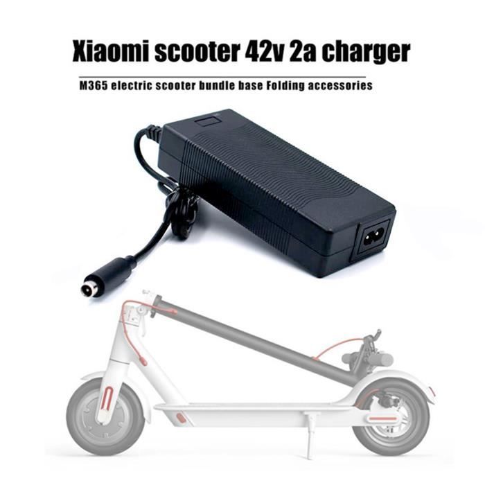 Chargeur trottinette electrique 42V 2A, Chargeur Batterie Vélo électrique  36V Lithium Adaptateur Universel, avec Sac de Rangement - Cdiscount Auto