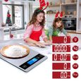 Balance de cuisine électronique MTEVOTX - 15 kg - écran LCD - acier inoxydable et verre trempé-2