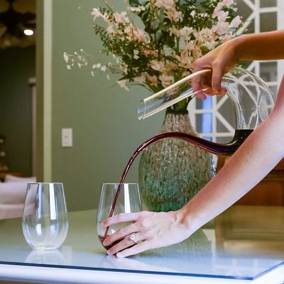 Carafe à Vin KROSNO 750 Ml En Cristal Sans Plomb - Faite à La Main, Aération Améliorée, Design Élégant