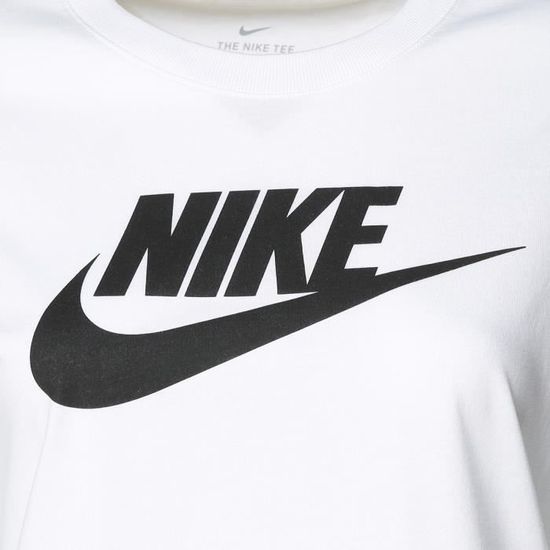 NIKE T-shirt Nsw Essntl Icon Futura - Femme - Blanc Blanc - Cdiscount  Prêt-à-Porter